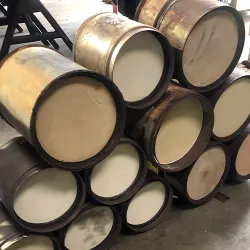 Clean Diesel Particulate Filters stacked and ready for installation